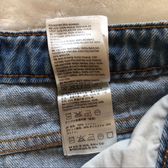 H&M High Rise Scalloped Hem Button-fly Jean Shorts Size 4 - Picture 8 of 10